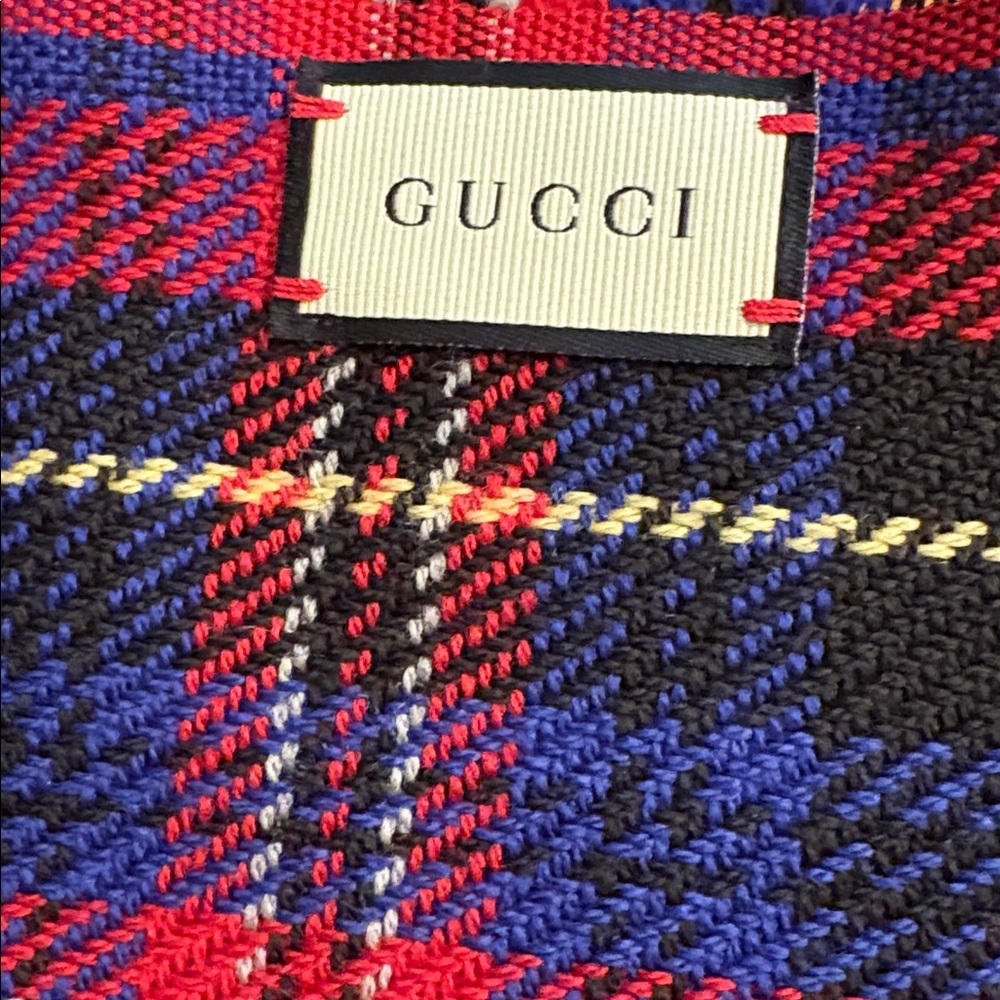 Gucci Authentic Plaid Scarf With Bee Design 
(NWOT) - Picture 2 of 5